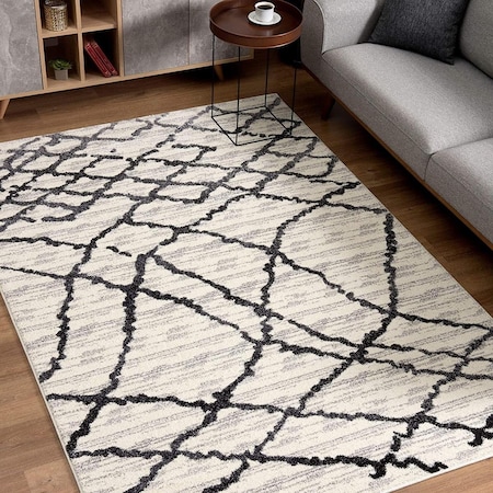 Palacedesigns 4 x 6 ft. Gray & Black Modern Abstract Area Rug PA3097169